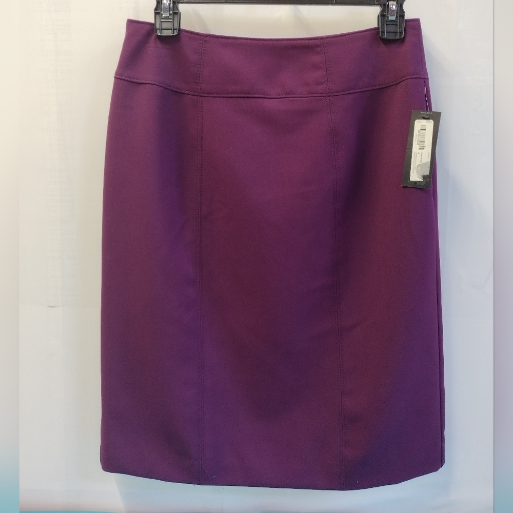 NWT Worthington Womens Pencil Straight Lined Skirt Potent Purple - 4